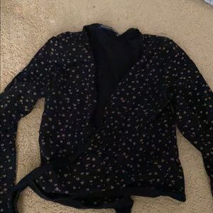 brandy melville flower wrap top